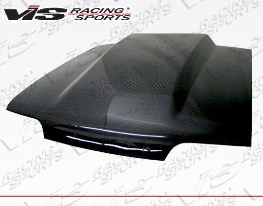 1987-1993 Ford Mustang 2Dr Cowl Induction Carbon Fiber Hood