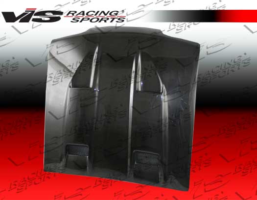 1987-1993 Ford Mustang 2Dr Mach 5 Blk Carbon Fiber Hood