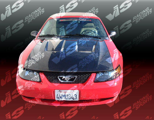 1994-1998 Ford Mustang 2Dr Heat Extractor Carbon Fiber Hood