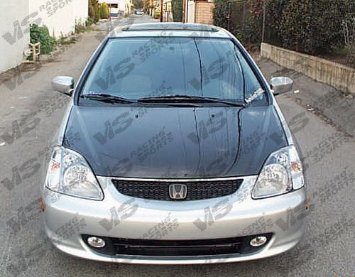 2002-2005 Honda Civic Hb Oem Style Carbon Fiber Hood