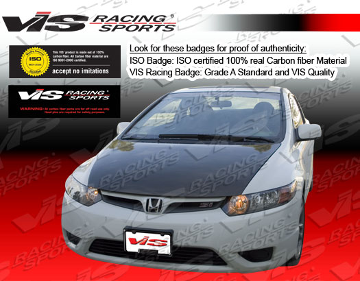 2006-2011 Honda Civic 2Dr Oem Style Carbon Fiber Hood