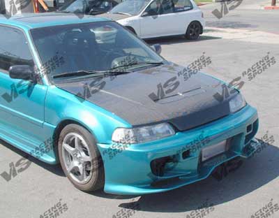 1988-1991 Honda Crx J-Spec Sir Techno R Carbon Fiber Hood