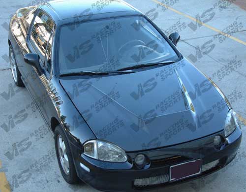 1993-1997 Honda Del Sol 2Dr Invader Type 6 Carbon Fiber Hood