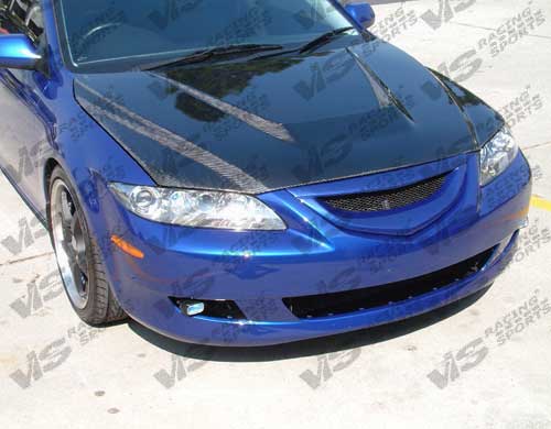 2003-2007 Mazda 6 4Dr Invader Type 6 Carbon Fiber Hood