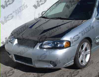 2000-2003 Nissan Sentra 4Dr Invader Type 6 Carbon Fiber Hood