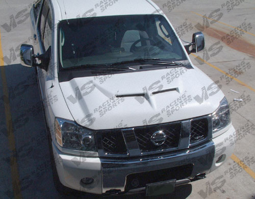 2004-2007 Nissan Titan Fiber Glass Outlaw Type 2 Hood