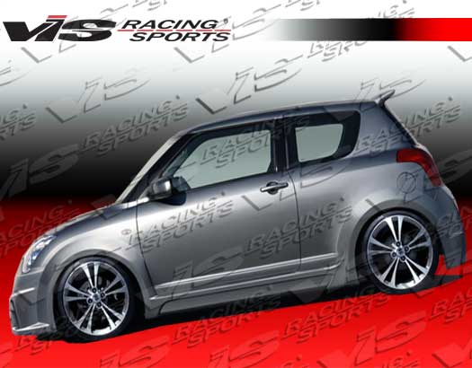 2005-2008 Suzuki Swift 4Dr Viper Side Skirts