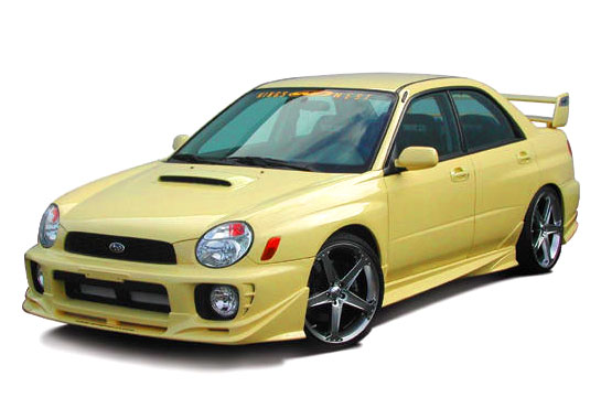 2002-2003 Subaru Wrx W-Typ 4Pc Side Skirts W/Door Caps Pair